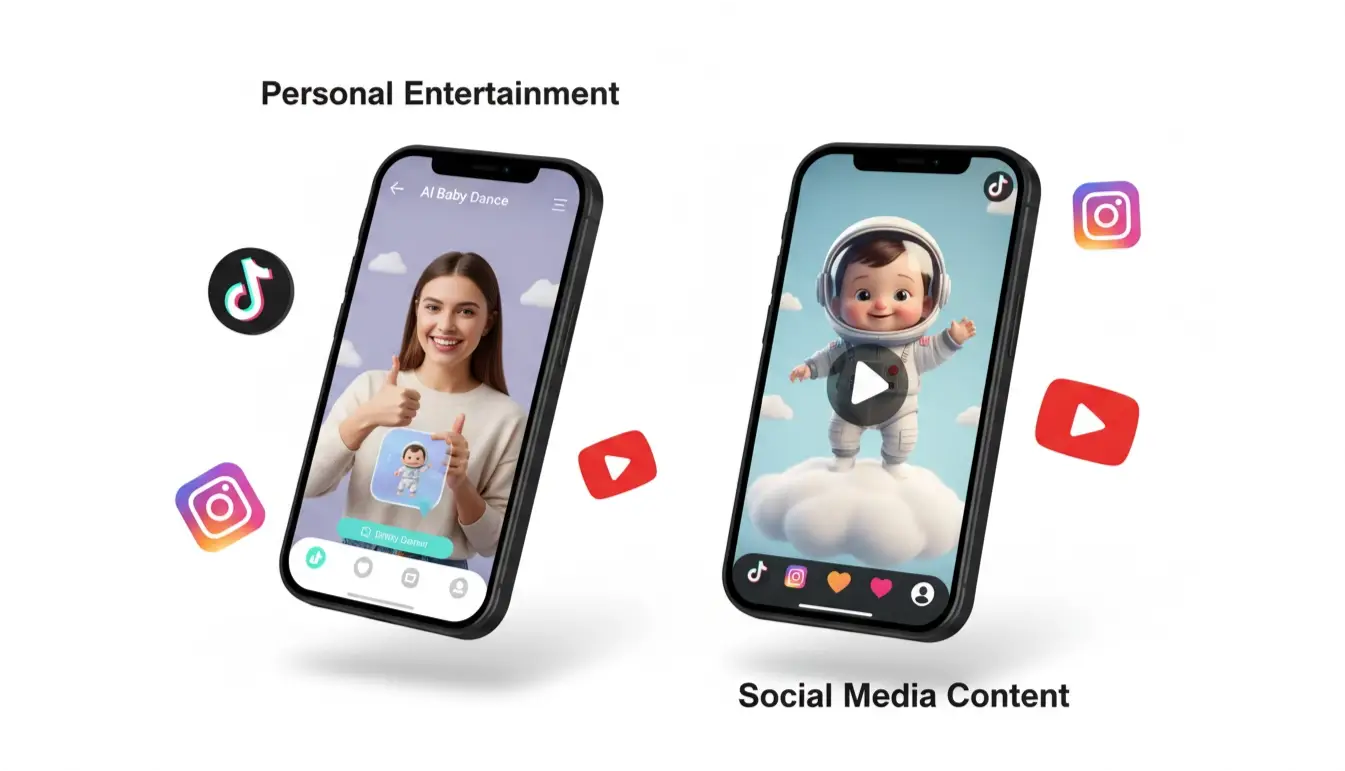 AI baby dance video generator free for social media sharing